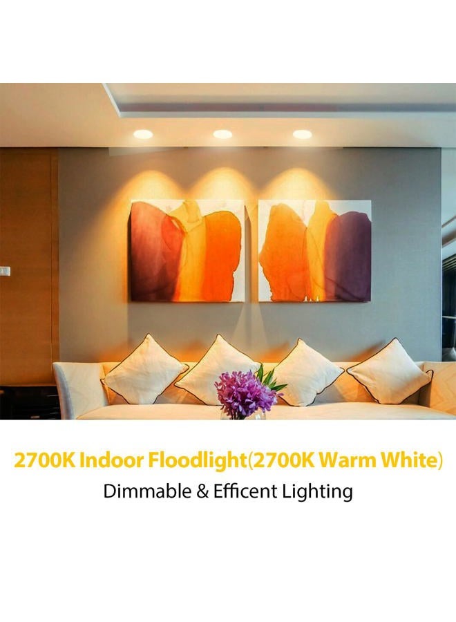 dalattin 12 Pack BR30 LED Bulbs 65W Equivalent, Dimmable Indoor Flood Lights 2700K Soft White, 9W, 800 Lumens, E26 Base, LED Recessed Light Bulb for Living Room, Bedroom, Bathroom, Kitchen - Image 3